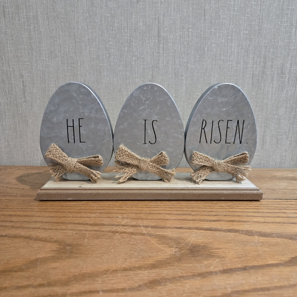 Rae Dunn HE IS RISEN Decor